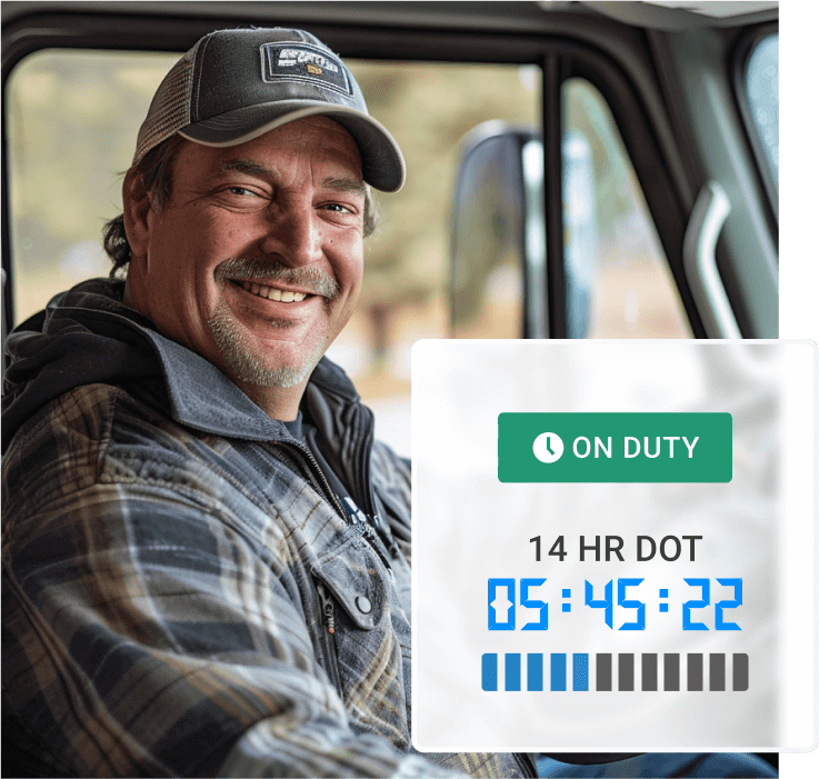 Compliance Image with driver on duty