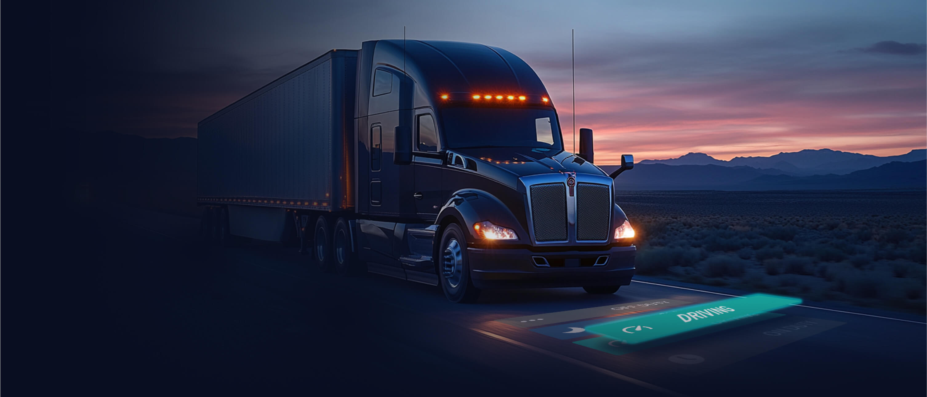 Compliance Hero Image of truck with Platform Science overlay