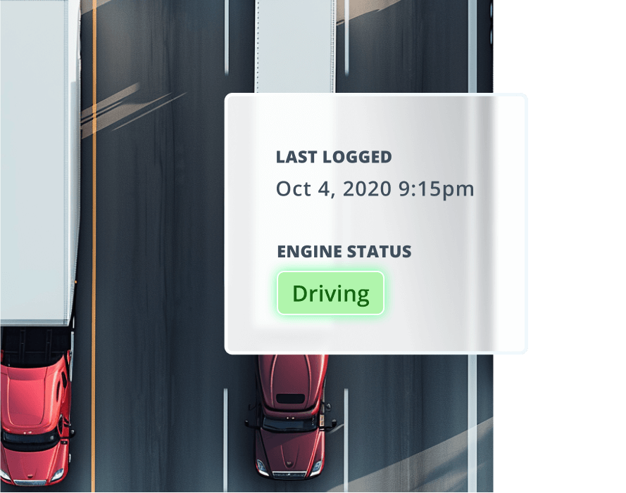Compliance Image showing Tuck driver logging time.