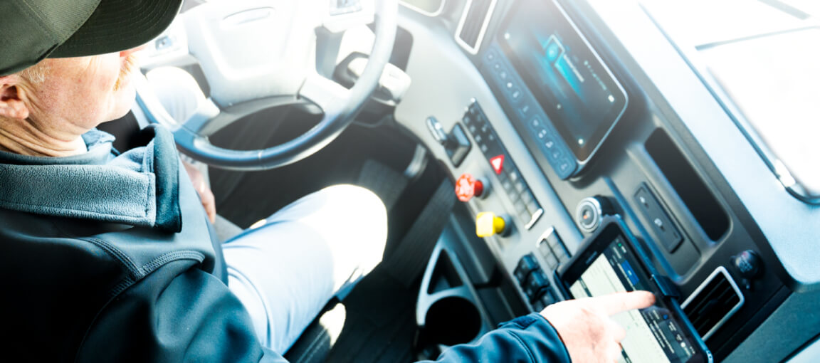 Press Releases Image of driver in cab